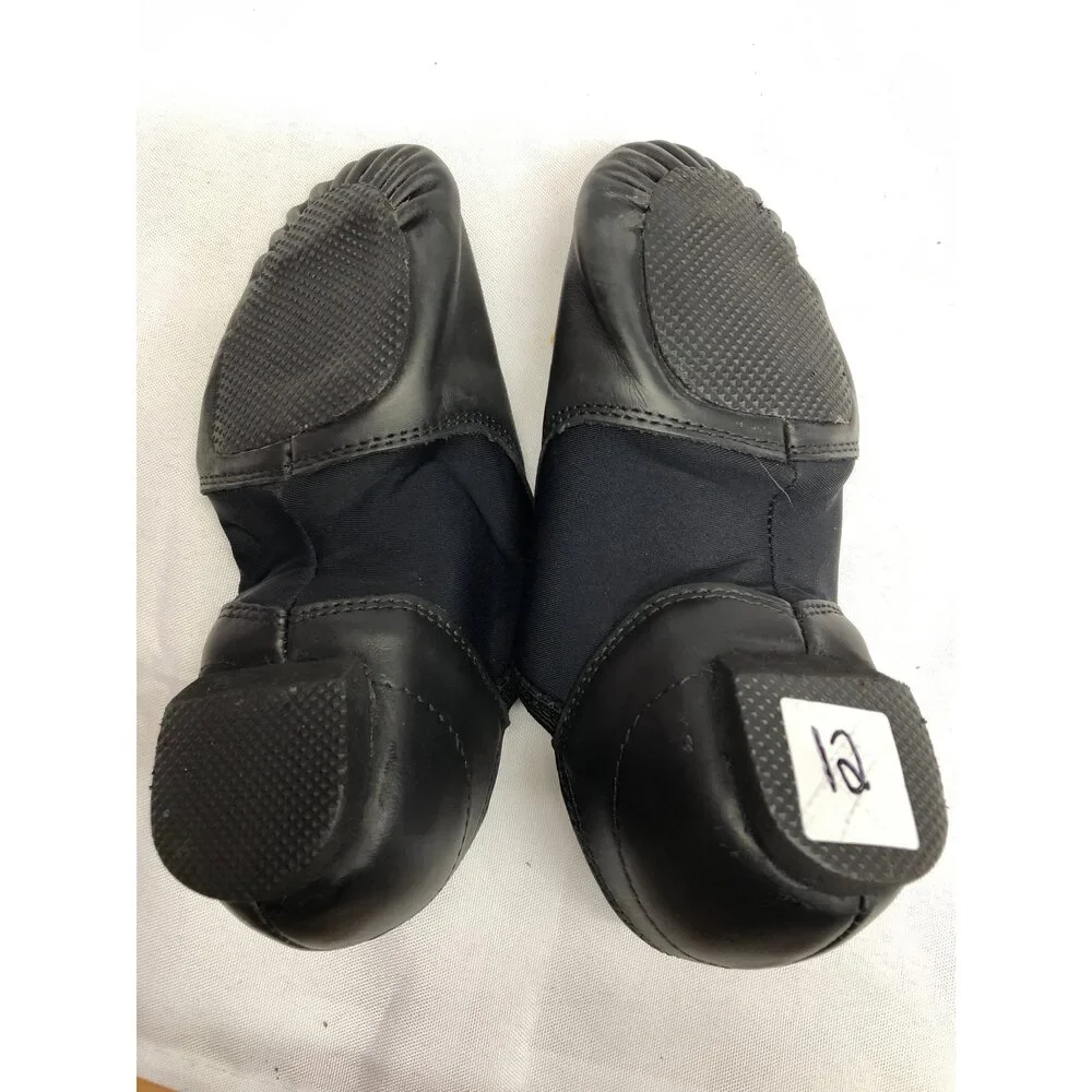 Pre-Owned Dance Jazz Shoes Stelle Child 12M Black Leather Slip On